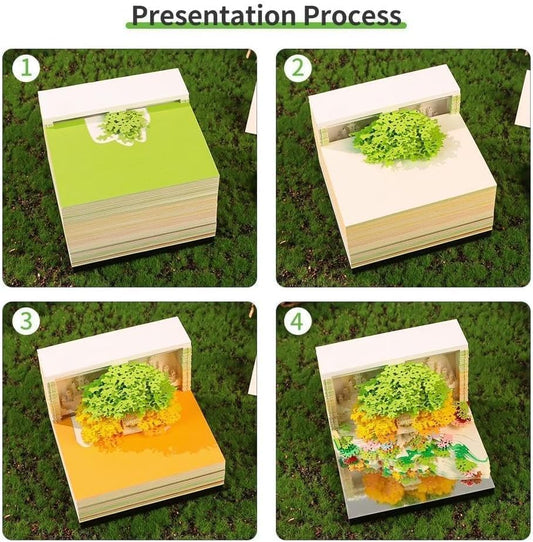 2026 3D Paper Art Calendar – Tear-Off Desk Calendar with LED Light