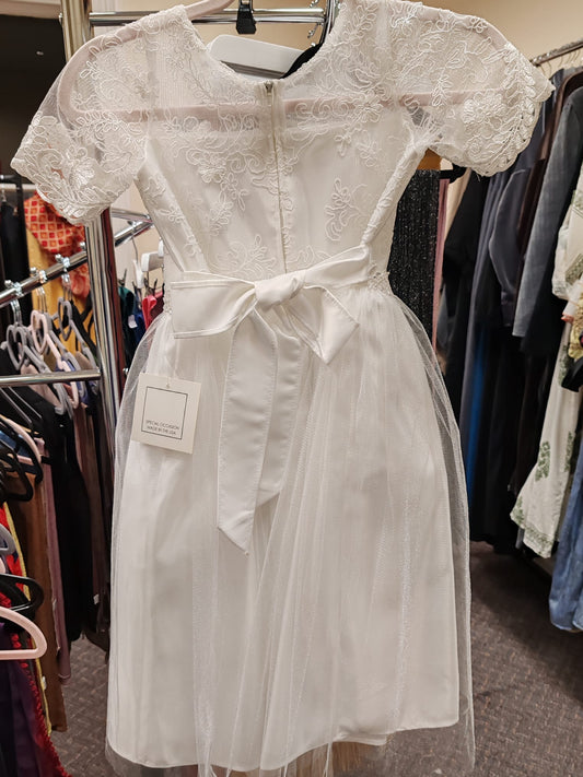 Girl party Dress, birthday, wedding, Elegant Lace and Tulle A-Line Flower Y6/7