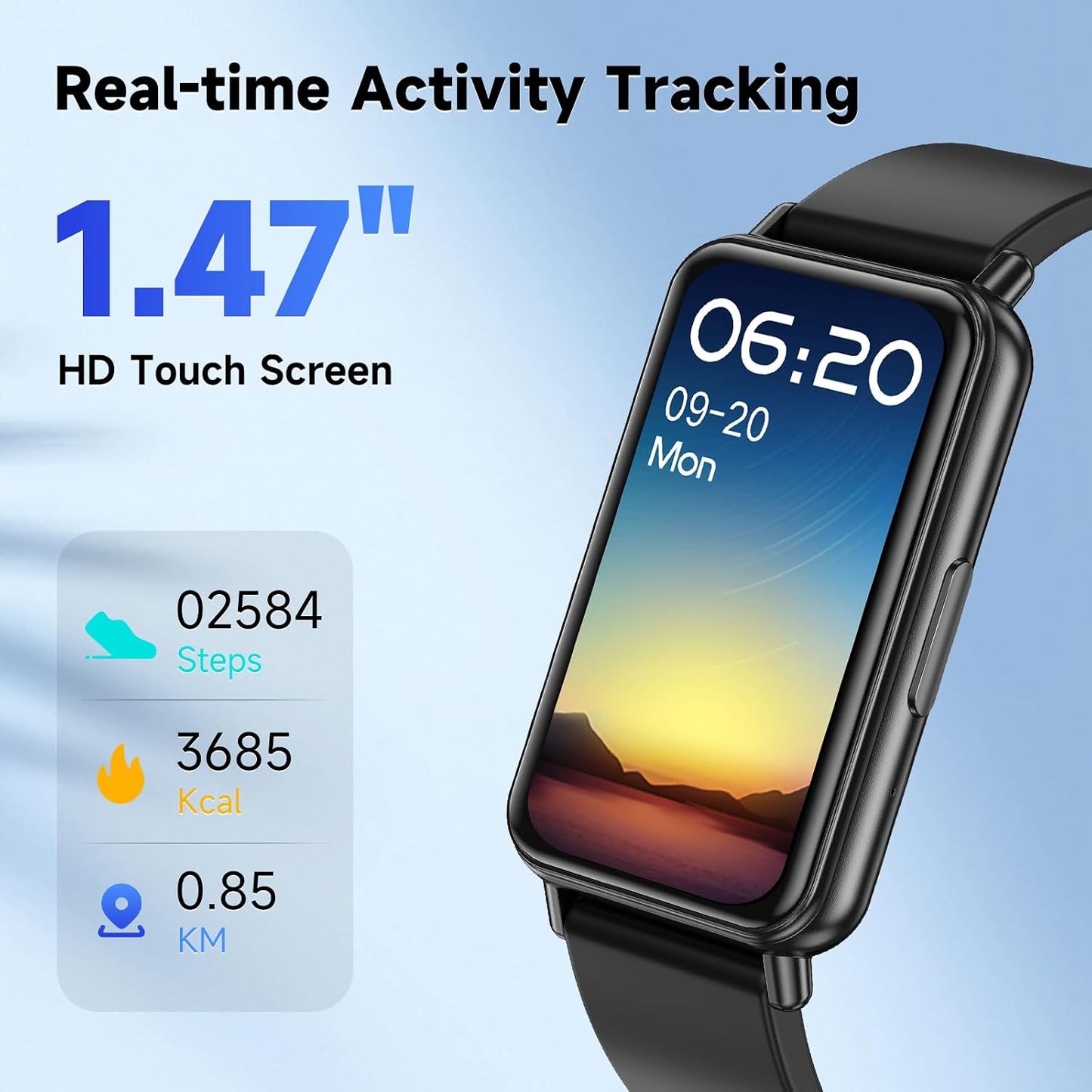 Fitness Tracker Smart Watch with Heart Rate, Sleep & Blood Oxygen Monitor