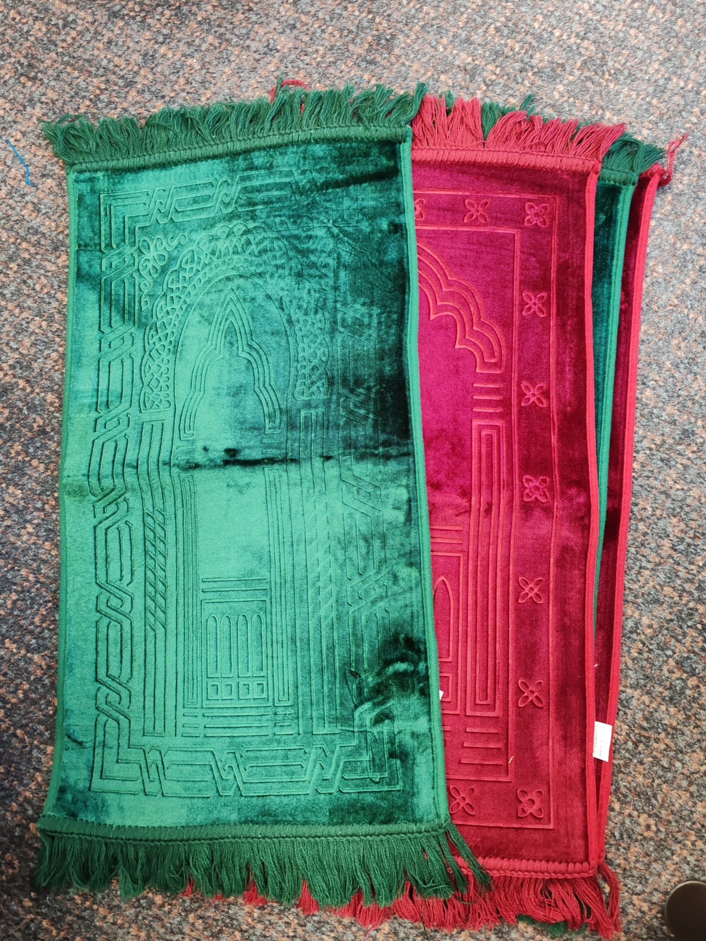 Kids Red Velvet Islamic Prayer Mat upto 5 Year- 1PC