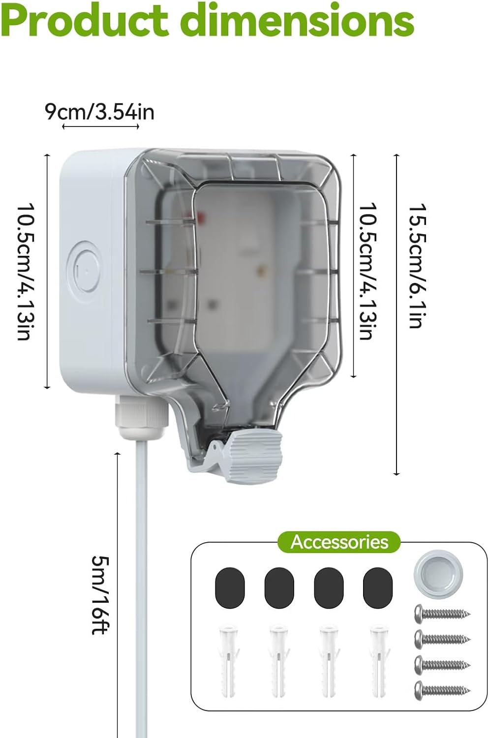 Outdoor Extension Lead Waterproof IP66