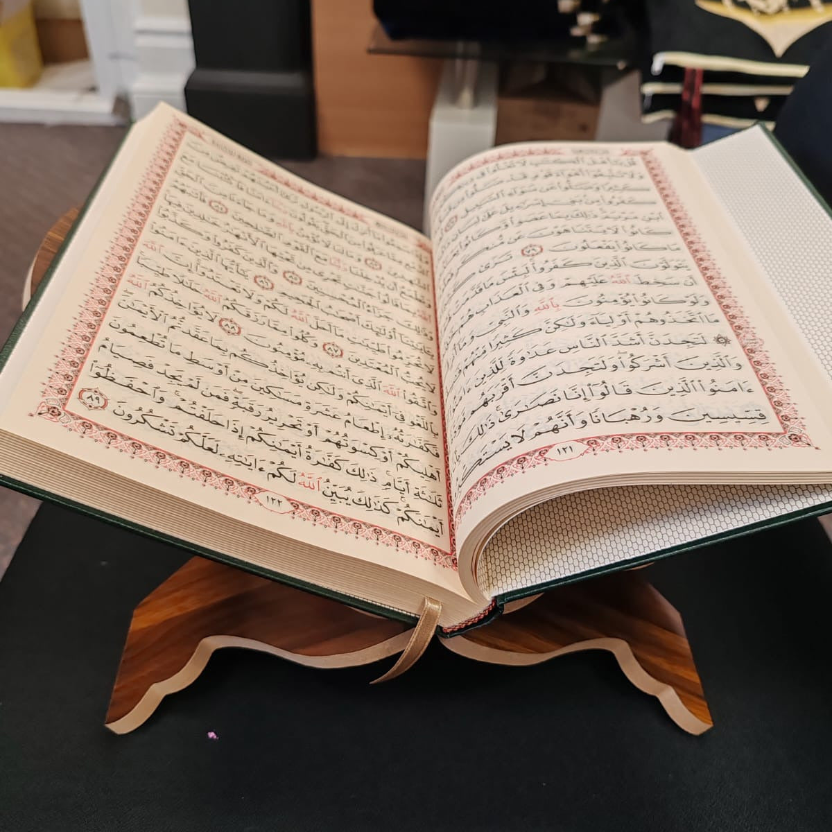 Rehal for Quran Handcrafted Wooden Rehal - Quran Book Stand (Medium Size)
