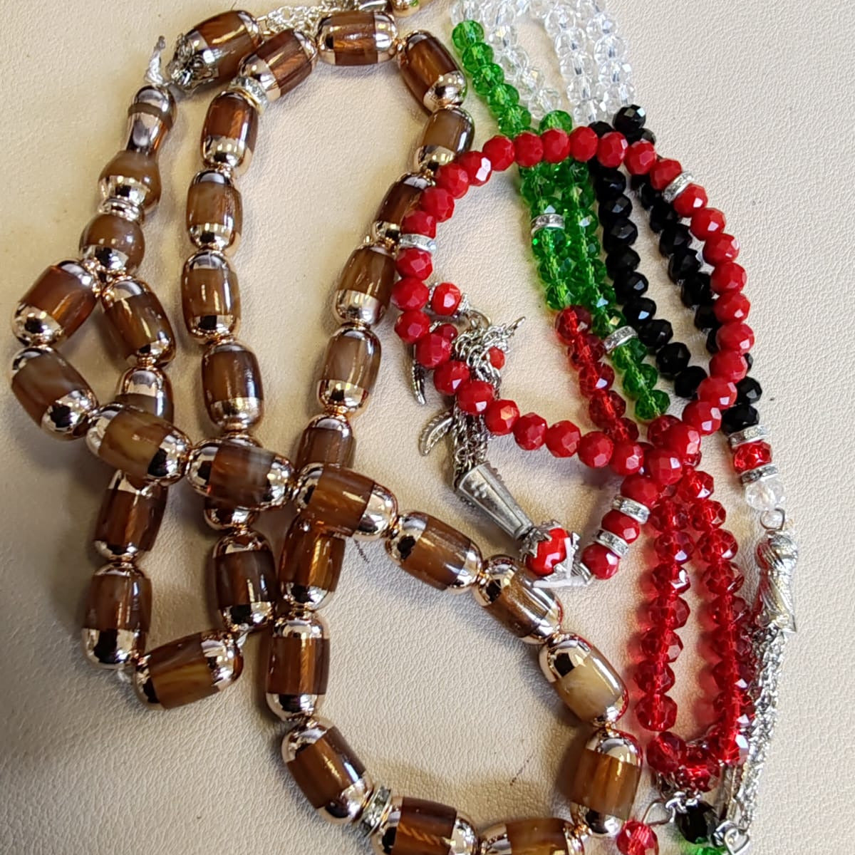 Islamic Prayer Beads Tasbih Set 100 Beads & Two 33 Misbaha Dhikr Sibha Gift