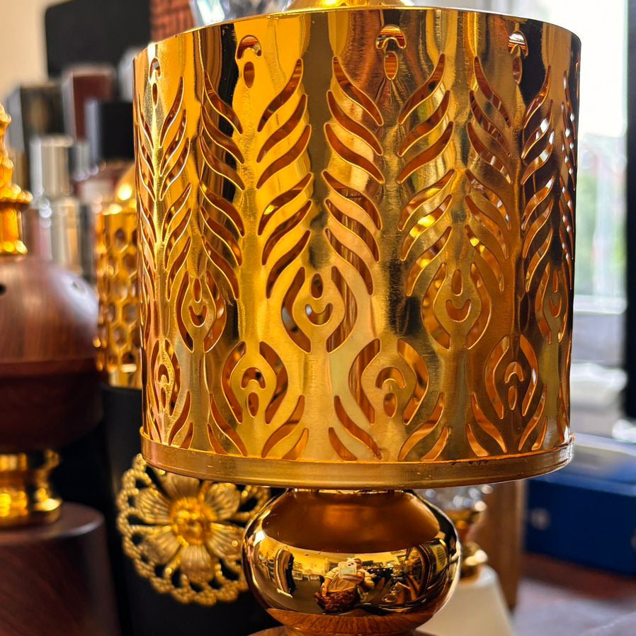 Luxury Gold Crown Bakhoor Burner Arabic Oud Incense