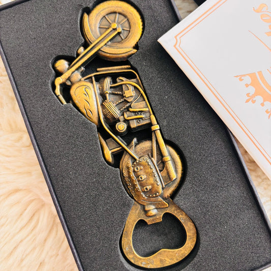 Motorcycle Bottle Opener – Vintage Zinc Alloy Beer Opener Gift for Men