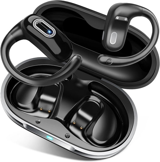 Qecnato Q77 Open Ear Headphones Bluetooth 5.4 – Wireless Earbuds with Ear Hooks,