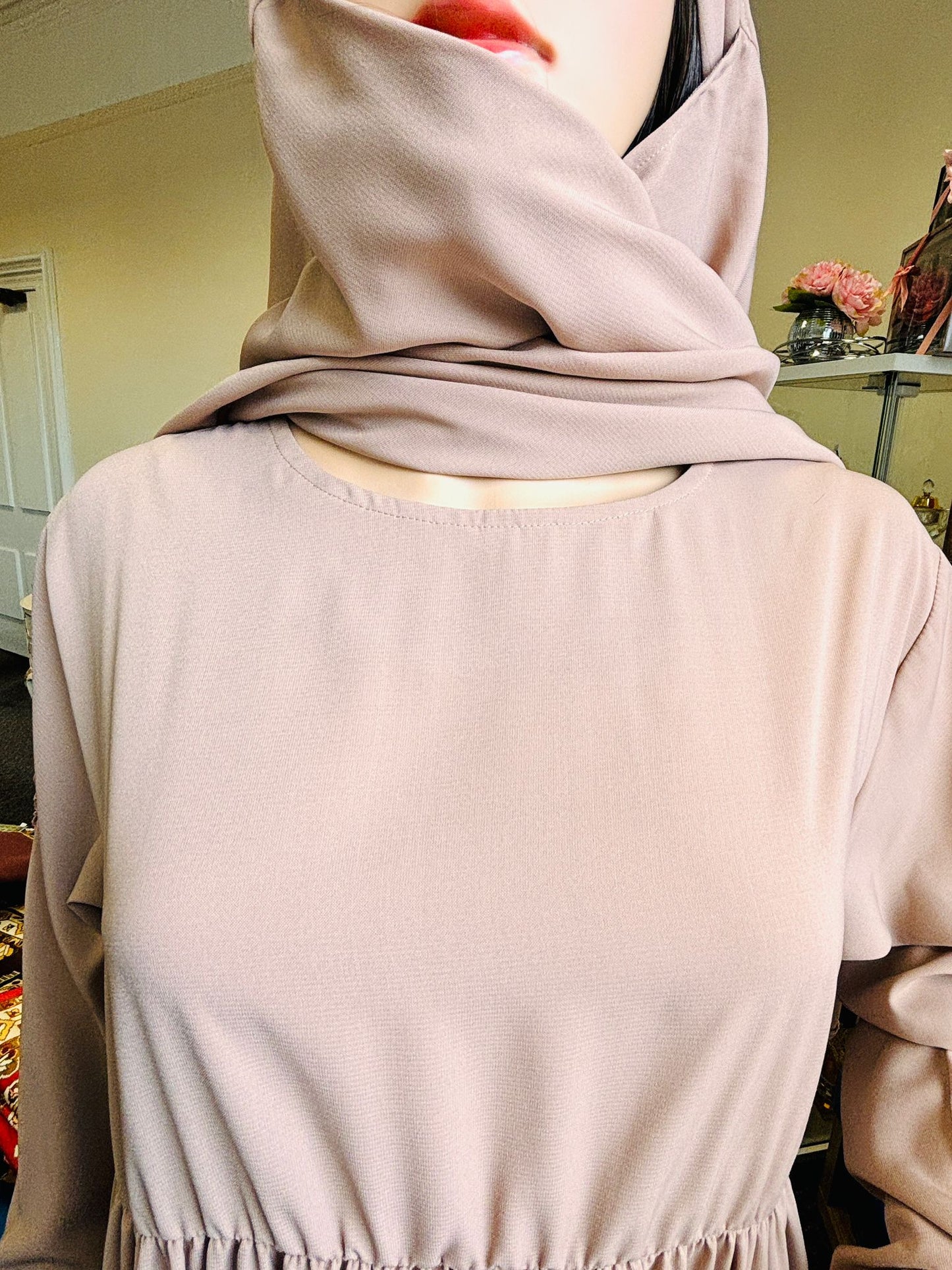 long wide abaya with khimar