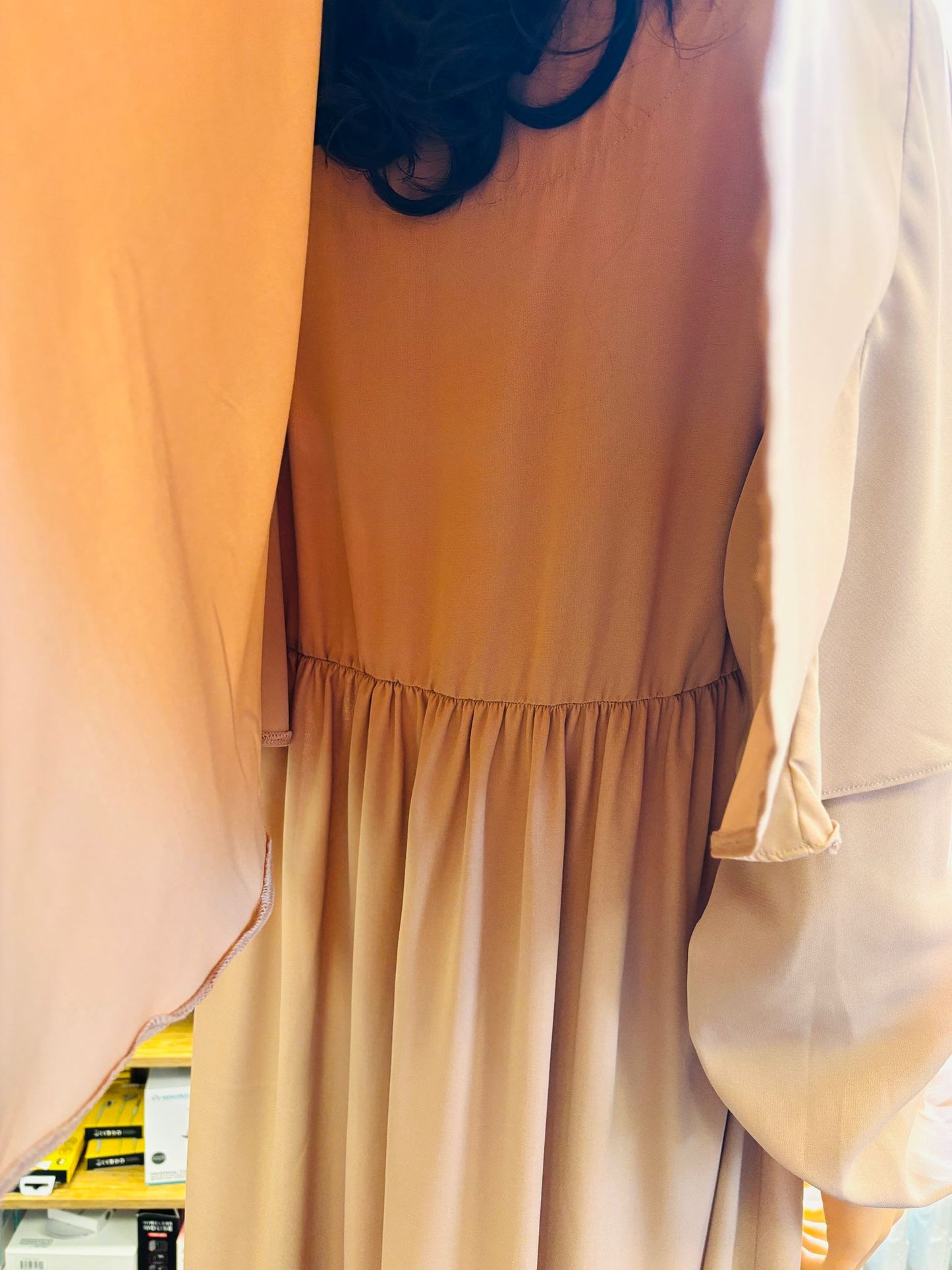long wide abaya with khimar