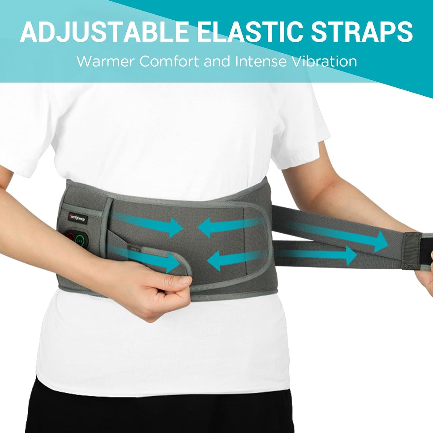 Cordless Heating Pad with Massager for Lower Back