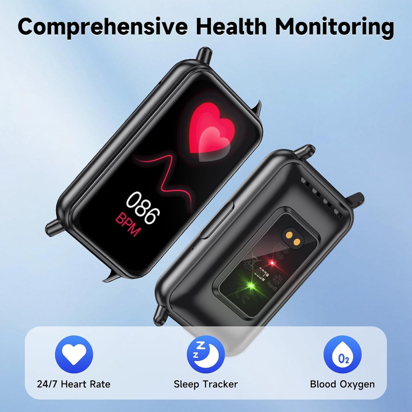 Fitness Tracker Smart Watch with Heart Rate, Sleep &amp; Blood Oxygen Monitor
