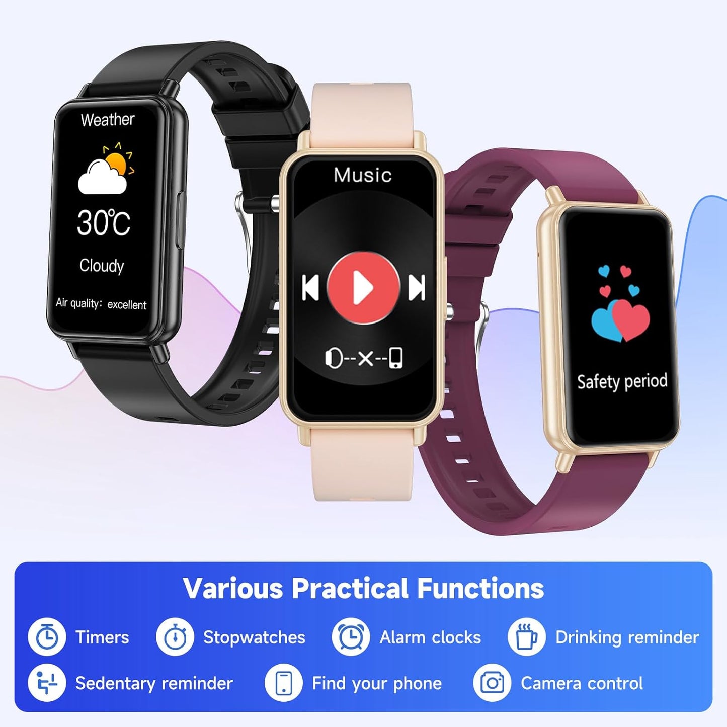 Fitness Tracker Smart Watch with Heart Rate, Sleep &amp; Blood Oxygen Monitor