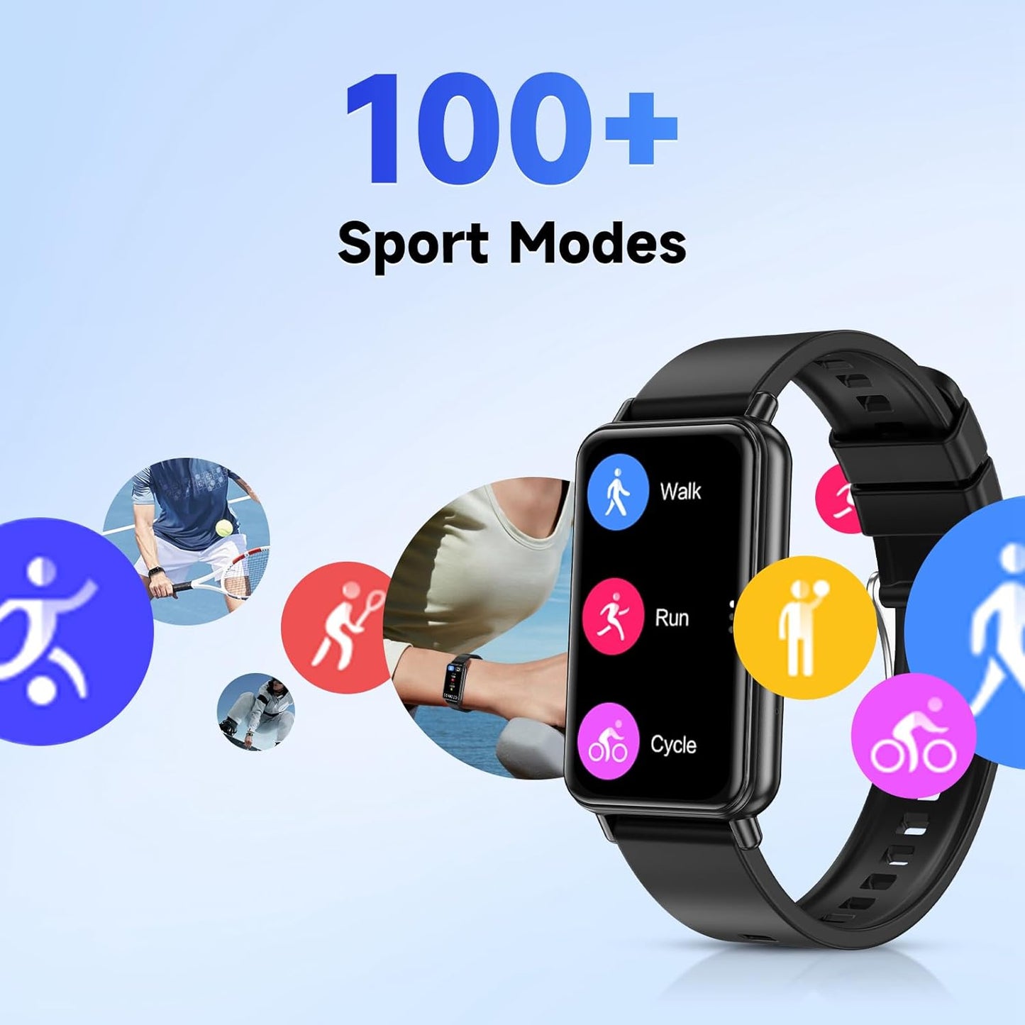 Fitness Tracker Smart Watch with Heart Rate, Sleep &amp; Blood Oxygen Monitor