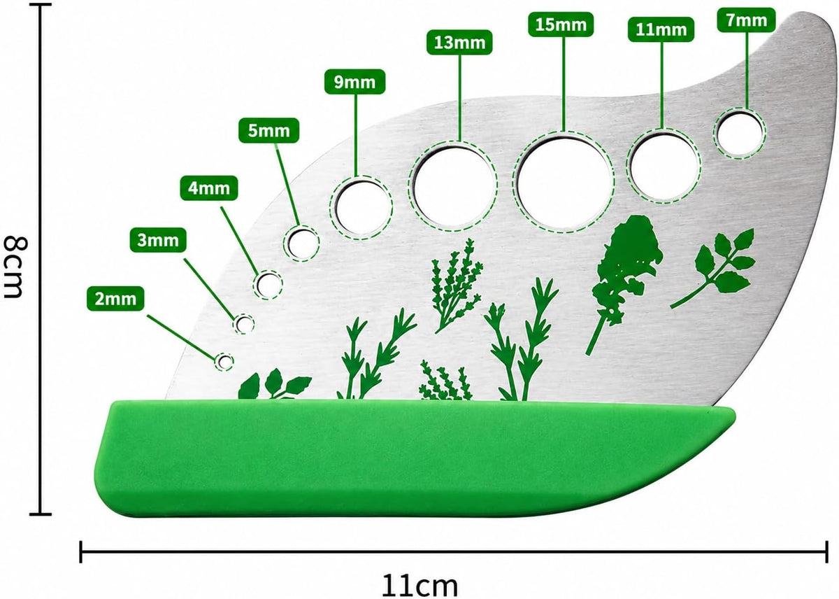 Herb Stripper 9 Hole Stainless Steel Herb Cutter