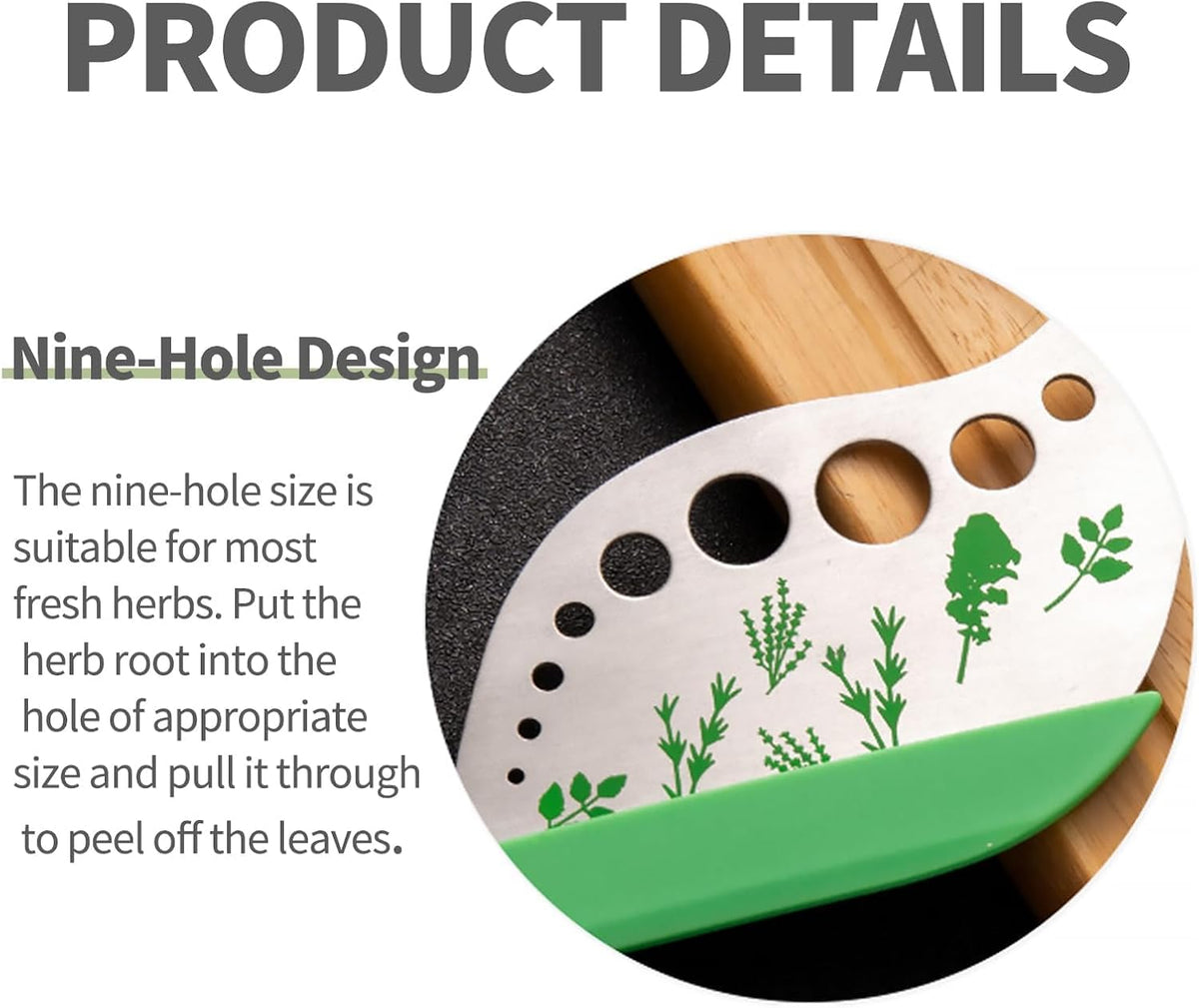 Herb Stripper 9 Hole Stainless Steel Herb Cutter
