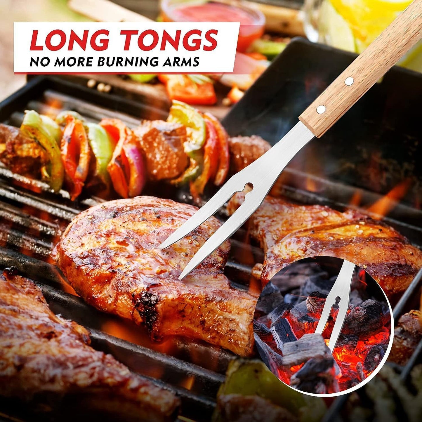 Rocymira 5-in-1 BBQ Spatula | Heavy Duty Stainless Steel Grill Tool with Wood Handle