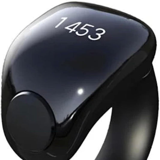 Smart Tasbih Ring with Zikr Counter – Bluetooth Prayer Reminder OLED Waterproof