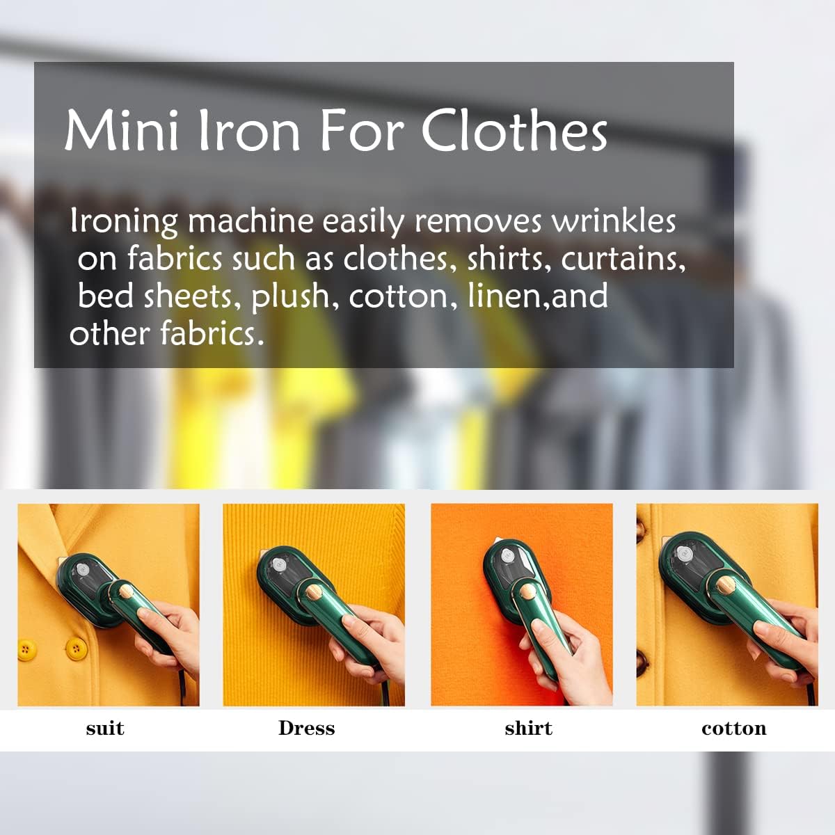 Mini Iron for Clothes Portable Handheld Steam Iron