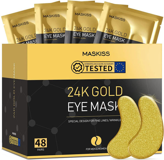 Maskiss 24K Gold Under-Eye Patches – 48 Pairs