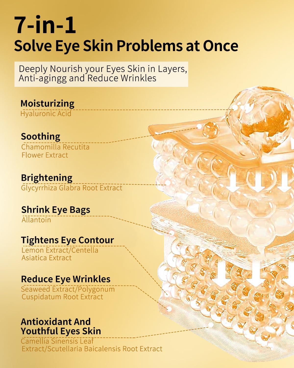 Maskiss 24K Gold Under-Eye Patches – 48 Pairs