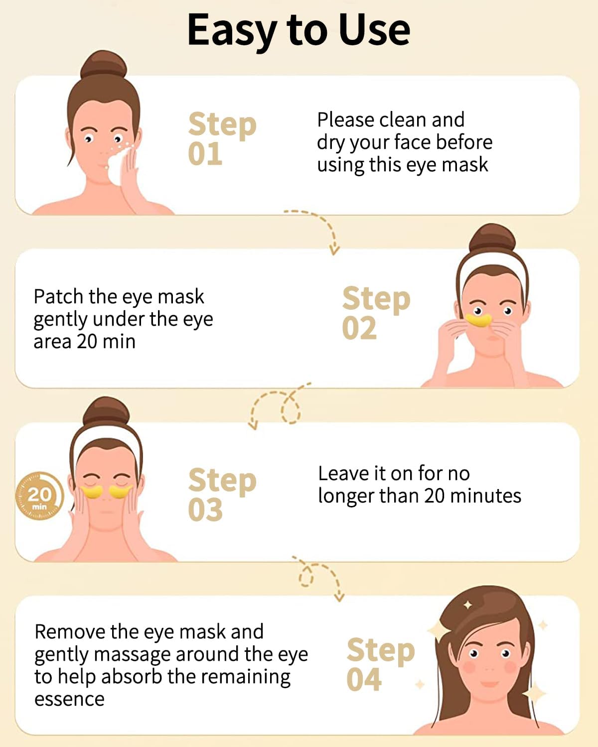 Maskiss 24K Gold Under-Eye Patches – 48 Pairs