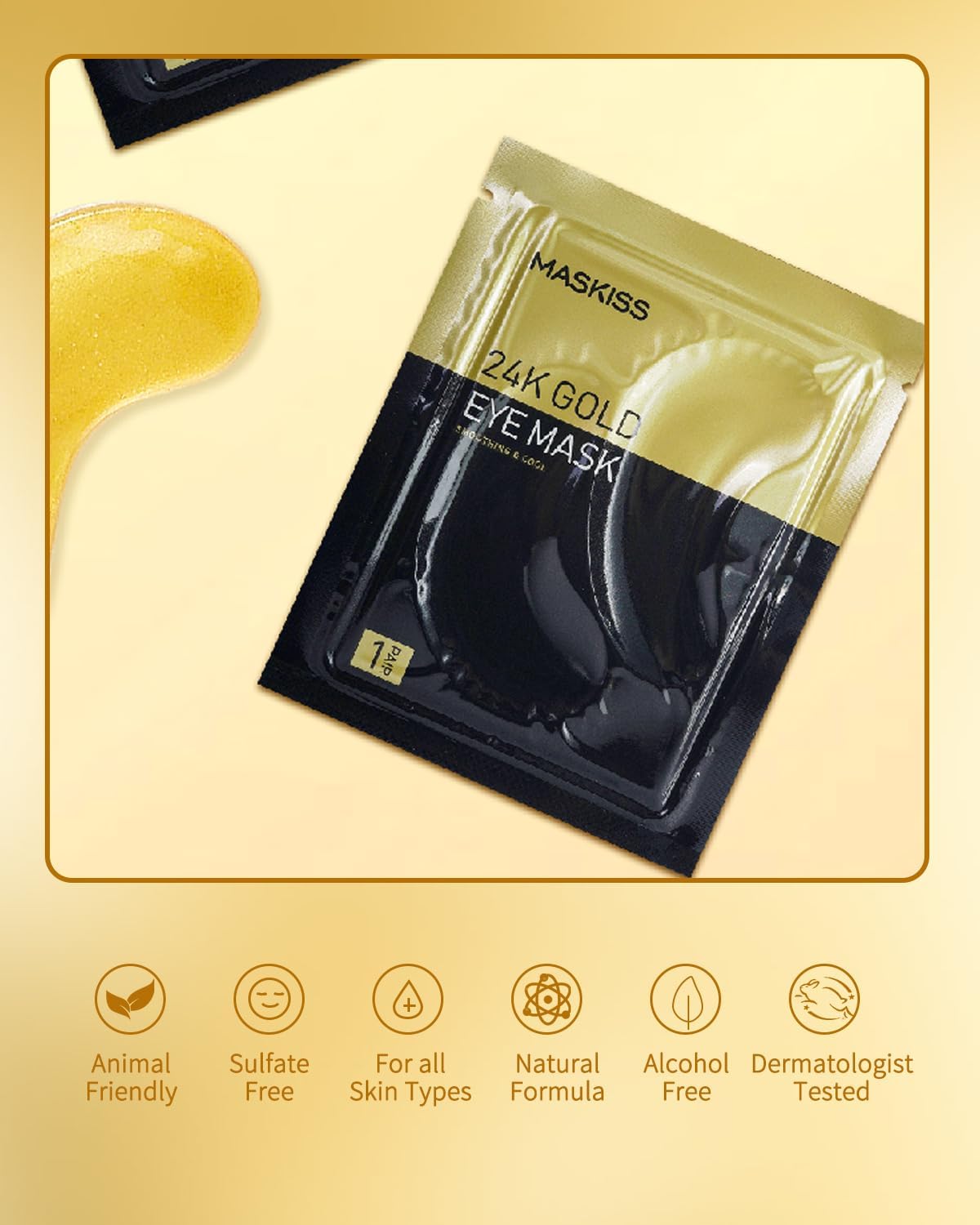 Maskiss 24K Gold Under-Eye Patches – 48 Pairs