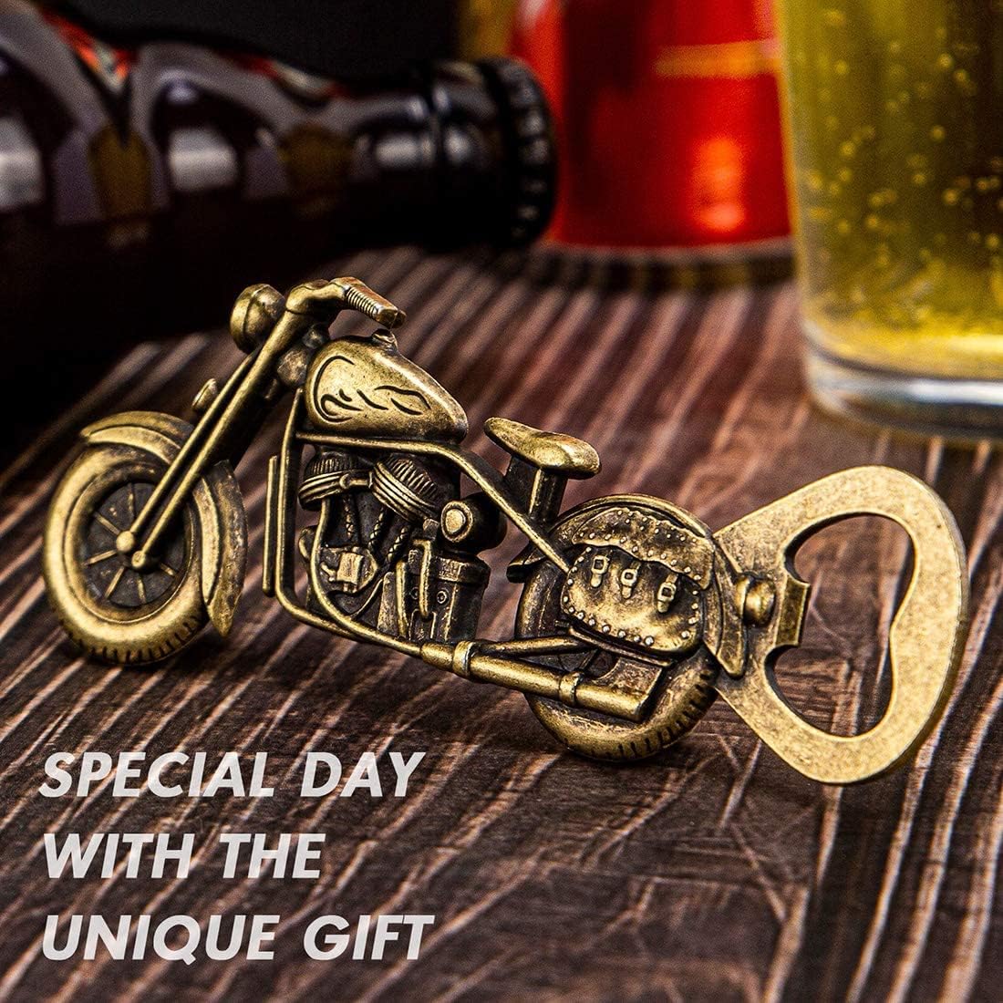 Motorcycle Bottle Opener – Vintage Zinc Alloy Beer Opener Gift for Men
