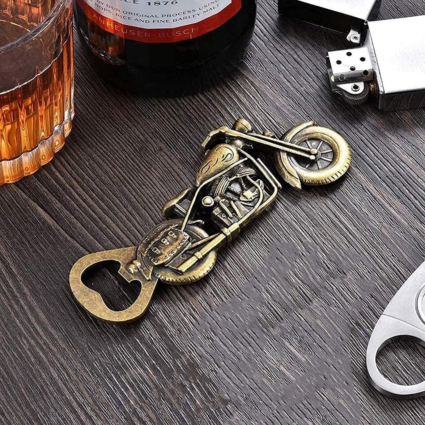Motorcycle Bottle Opener – Vintage Zinc Alloy Beer Opener Gift for Men