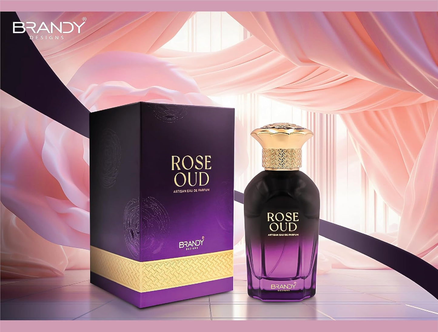 Rose Oud Artisan Eau De Parfum 100ml by Brandy Designs | Luxury Unisex Oud