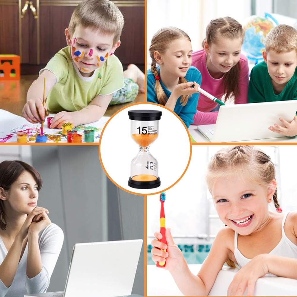 Six Colour Sand Timer Hourglass Set – 1, 3, 5, 10, 15 &amp; 30 Minute
