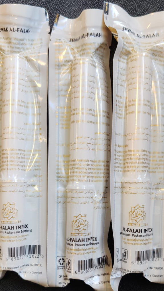Miswak Toothbrush - Al-Falah Sewak (3-Pack) | Organic Oral Care