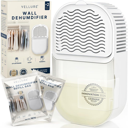 Wardrobe Dehumidifier Wall Mounted – Reusable Moisture Absorber with Refill Sachets